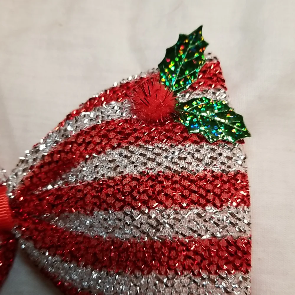 COPY - HOLIDAY BLING HAIR CLIP BOW SET OF 3...MATCH TO EVERY OUTFIT
